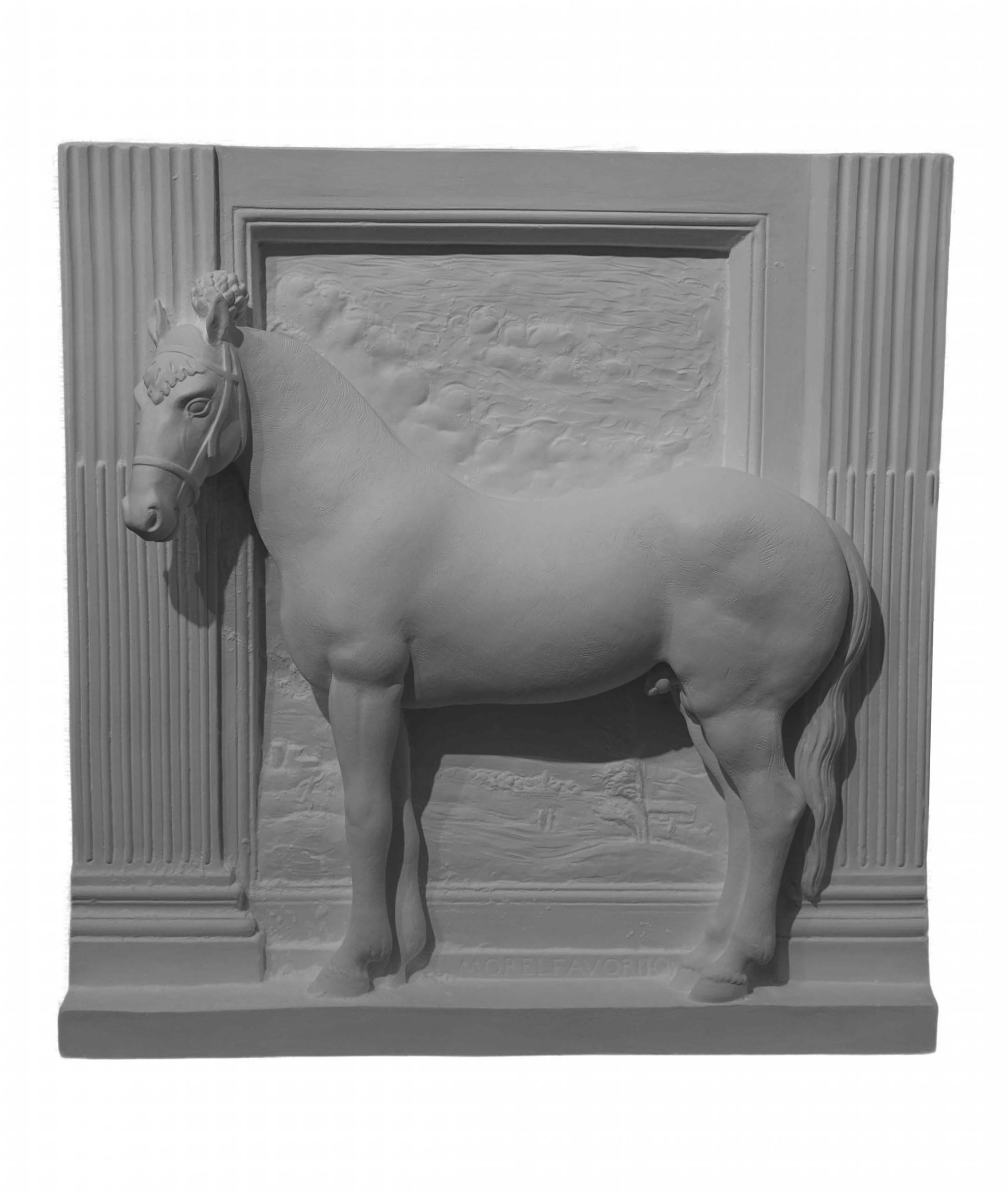 Cavallo Morel Favorito bassorilievo